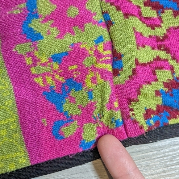 Anthropologie Freeway Colorful Oversized Sweater Cardigan Cape Maximalist Retro - Picture 13 of 14